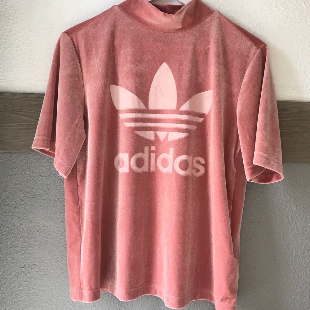Adidas velvet high neck top